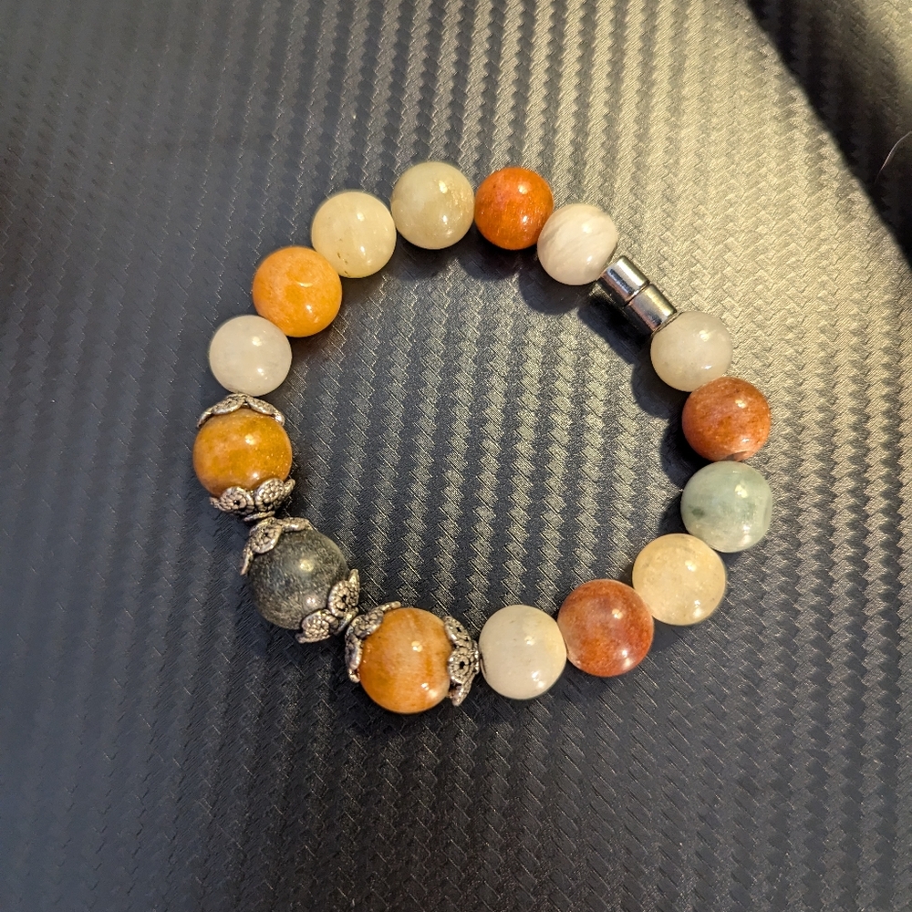 Natural Stone Bracelet Filigree Connections